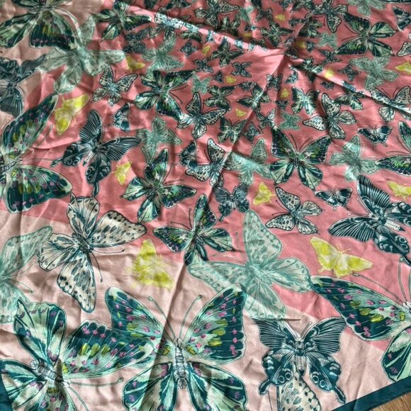 Echo Other - 🦋 Echo 100% Silk Large‎ Butterfly Pink multi-coloured